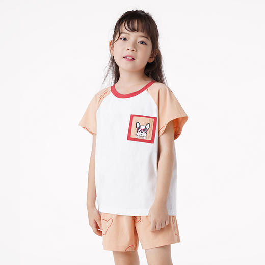 都市丽人眯雅佳童装棉质短袖套装凉感无尘棉薄短袖睡衣JH29A2 商品图2