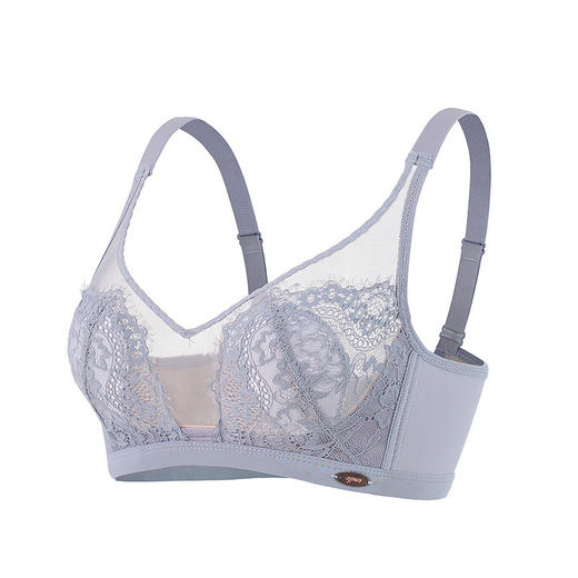 法式蕾丝水晶杯内衣收副乳无钢圈大胸显小文胸LJ-R2 商品图4