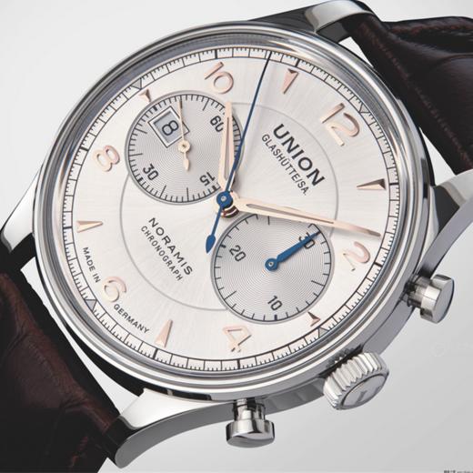 宇联（UNION GLASHÜTTE）德国手表 男士腕表 诺拉敏斯系列机械皮带计时码表 D012.427.16.037.01 商品图1
