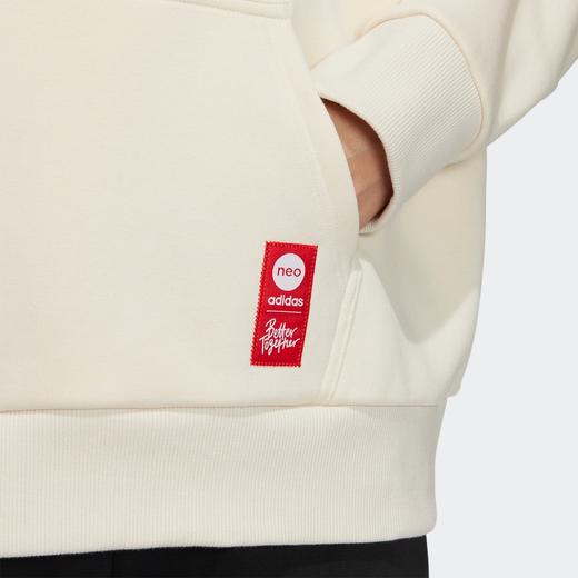 adidas阿迪达斯neo女新年款春季新款运动保暖加绒连帽卫衣HM7475 商品图2