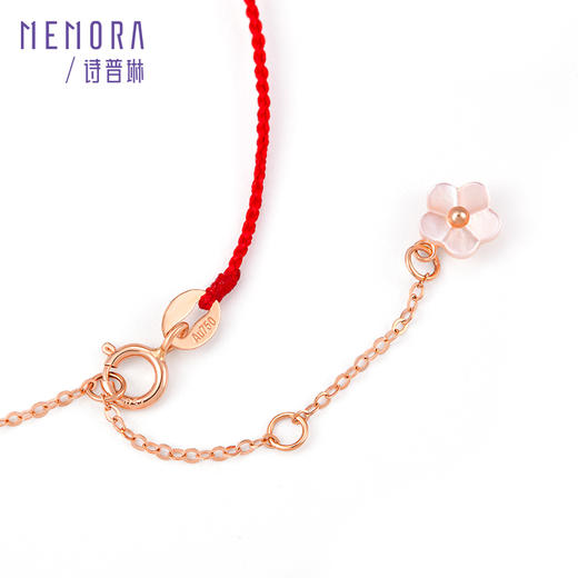 【积分抵值】时光印记系列桃花绳18K金珍珠/红玉髓手链红绳【生日会员】DBE00101/DBE00102 商品图5