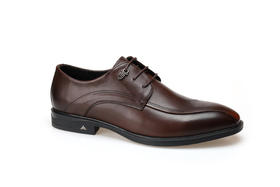 豪麟名鞋奥莱迪嘉男装牛皮革正装皮鞋DJBDO21MP204咖啡色  原价1660元