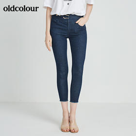 oldcolour秋季商场同款修身九分牛仔裤女N22113265