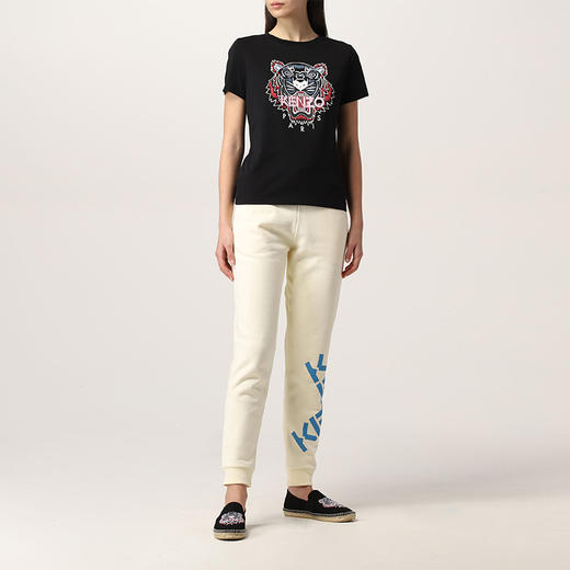 【一】KENZO 高田贤三 经典大虎头女士圆领短袖T恤 黑色 FC52 TS846 4YM 99 商品图3