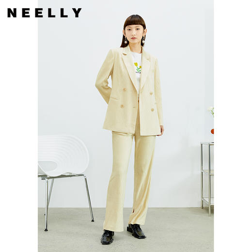 NEELLY纳俪商场同款西装外套女高级设计感2022春夏新款百搭上衣N22023C02004 商品图3