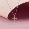 千叶SIMPLE系列cross 18K金红宝石钻石链牌 45cm 商品缩略图4