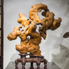 清 楠木奇形五福捧寿摆件（红木座） 商品缩略图4