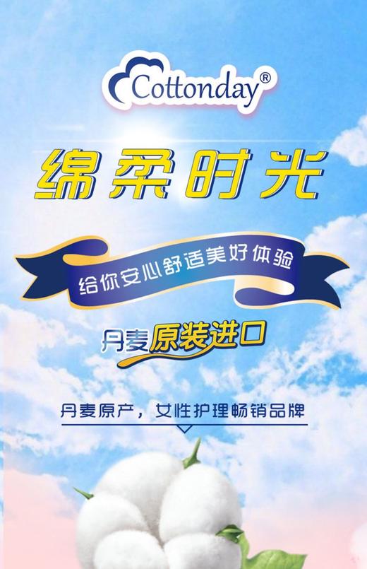 1F超市 Cottonday/绵柔时光亲肤绵柔日用卫生巾 商品图1