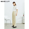 NEELLY纳俪商场同款休闲裤女薄款灯芯绒阔腿裤脚口开叉直筒裤春夏N22023H02005 商品缩略图3