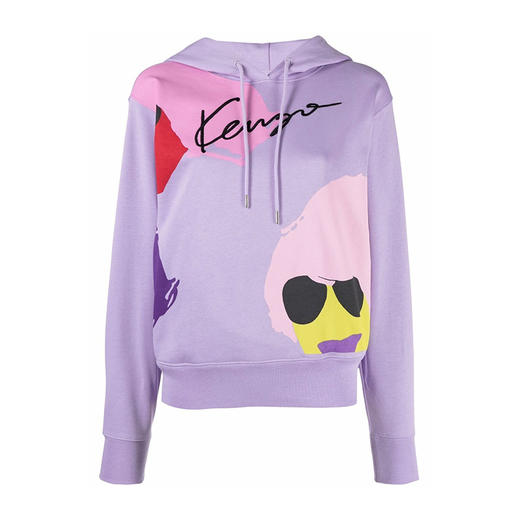 KENZO 高田贤三 抽象图案 女士卫衣 浅紫 FC52 SW842 4MO 66 商品图0