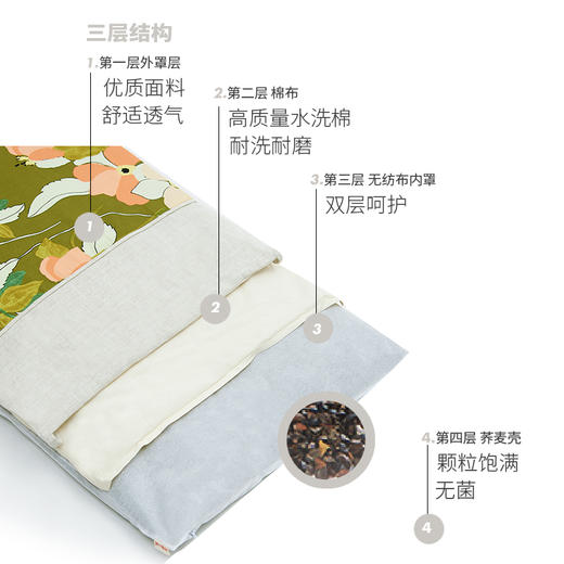 鸢尾花系列可调节荞麦枕 商品图2