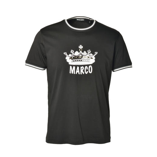 Marco Azzali黑色短袖T恤 TY541042A 商品图0