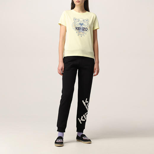 KENZO 高田贤三 经典大虎头 女士圆领短袖T恤 黄色 FC52 TS846 4YM 37 商品图3