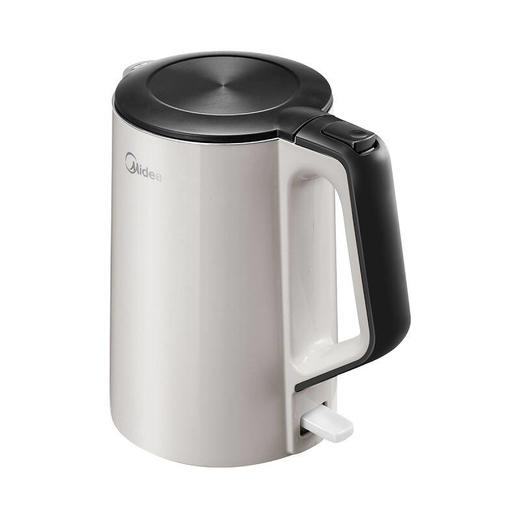 美的电热水壶双层304不锈钢1.5L升家用白色进口温控自动断电防烫线下同款无缝内胆HJ1522 商品图3