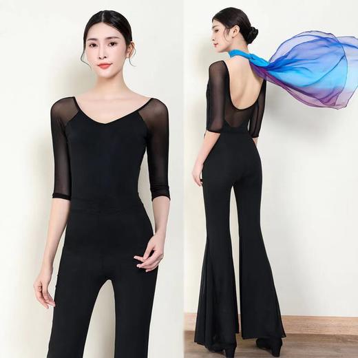 形体礼仪服套装女网纱体态训练舞蹈培训练功走秀优雅连体服女芭蕾 商品图2
