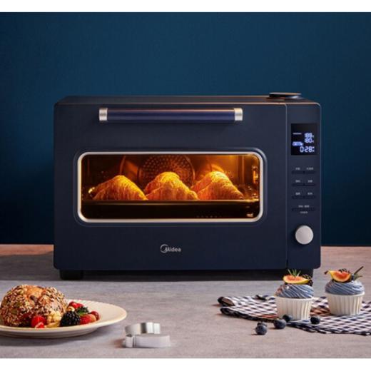 美的40升补湿电烤箱Master系列 专业烘焙 上下管独立控温 复古补湿 旋转烧烤PT4011W 商品图0