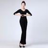 新款形体礼仪舞蹈服女成人练功服优雅仪态走秀练习训练套装莫代尔 商品缩略图7