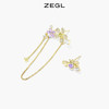 ZEGL设计师春日野趣系列蜜蜂花朵流苏耳环女耳钉银针不对称耳饰品 商品缩略图1