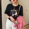 「舒适！夏季T恤」白色t恤女短袖甜酷薄款宽松卡通印花棉体恤上衣 商品缩略图2
