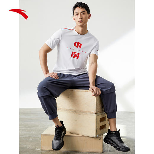 安踏中国冰雪短袖t恤男士夏季新款运动防晒上衣152227167-1/2/4 商品图3