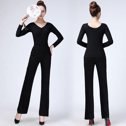 新款形体礼仪舞蹈服女成人练功服优雅仪态走秀练习训练套装莫代尔 商品图2