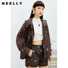 NEELLY纳俪商场同款短外套2022春季新款连帽拉链字母印花抽绳外套N22032C01153 商品缩略图3