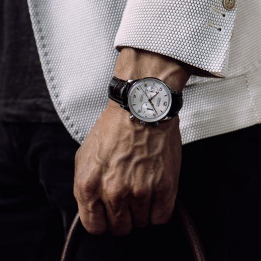 宇联（UNION GLASHÜTTE）德国手表 男士腕表 诺拉敏斯系列机械皮带计时码表 D012.427.16.037.01 商品图5