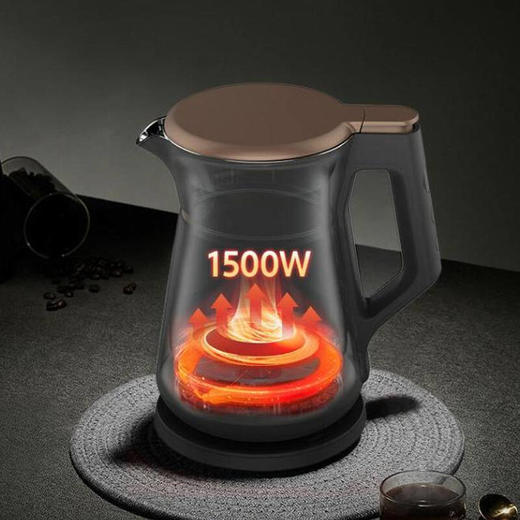 美的快速电热水壶U型壶嘴轻触按键烧水壶温度显示四段控温304不锈钢双层防烫SH15P509 商品图3