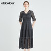 oldcolour秋季商场同款气质中袖连衣裙N23102328 商品缩略图2