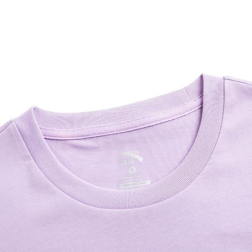 安踏短袖女士T恤2022夏季新款透气纯色舒适针织运动上衣162228109-1/2 商品图1