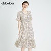 oldcolour春秋季商场同款休闲气质短袖碎花连衣裙N22101278 商品缩略图0