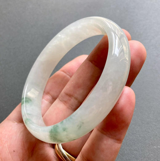 糯冰种飘花翡翠手镯60 商品图8