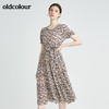 oldcolour秋季商场同款气质碎花短袖连衣裙N23101318 商品缩略图0