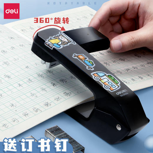 可旋转订书机省力型订书器学生用多功能订厚书家用大号钉书机 商品图1