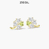 ZEGL设计师春日野趣系列爱心四叶草耳钉小众设计感耳环银针耳饰品 商品缩略图1