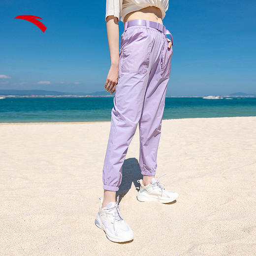 安踏运动裤女裤2022夏季新款透气薄长裤宽松舒适休闲裤162228520-2/3 商品图2