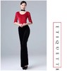 新款金丝绒形体服套装女礼仪训练走秀仪态优雅练功服舞蹈围脖 商品缩略图5