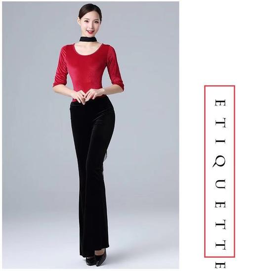 新款金丝绒形体服套装女礼仪训练走秀仪态优雅练功服舞蹈围脖 商品图5