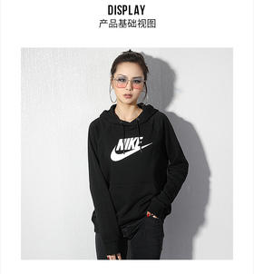 NIKE耐克运动套装女装 2022新款针织透气长袖套头衫卫衣 休闲装跑步束脚训练长裤女裤 BV4127-010