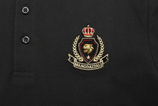 Marco Azzali黑色短袖POLO衫 TP545032B 商品图3