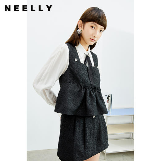 NEELLY纳俪商场同款春夏新款时尚套装吊带小衫高腰裙裤阔腿显瘦N22032Z01168 商品图1