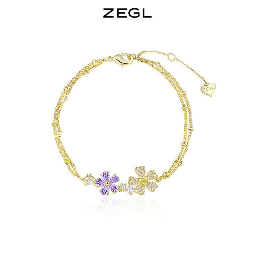 ZEGL设计师春日野趣系列925纯银花朵手链女ins小众设计闺蜜手饰品 商品图0