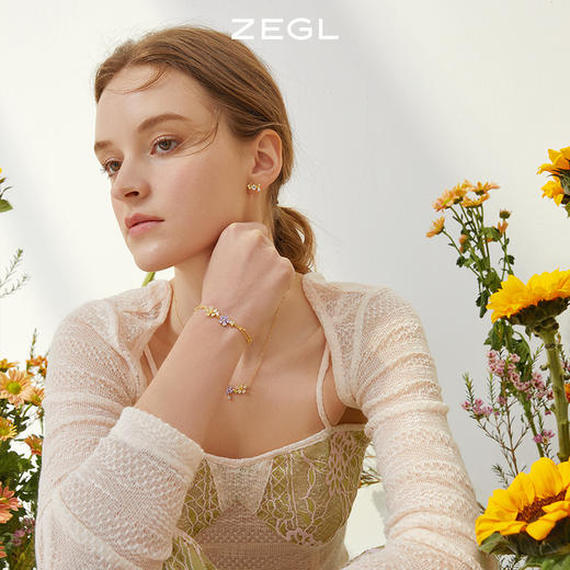 ZEGL设计师春日野趣系列925纯银花朵手链女ins小众设计闺蜜手饰品 商品图3