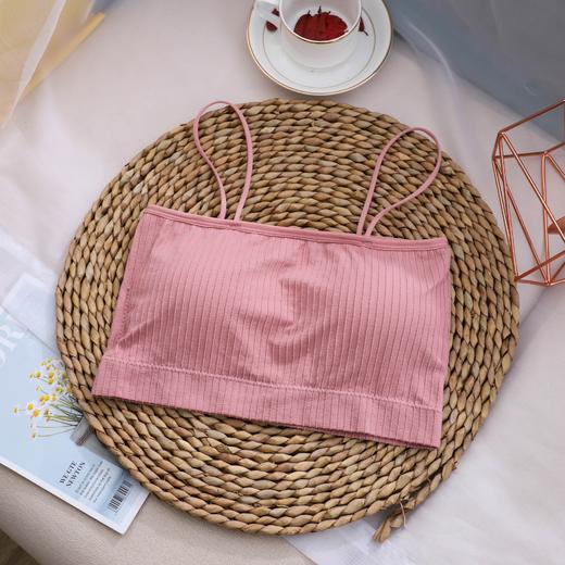 【瑜伽生活家】「19.9元包邮！享受夏天，轻薄不束缚」夏季一字围美背内衣女简约打底抹胸背心内穿带胸垫 商品图4