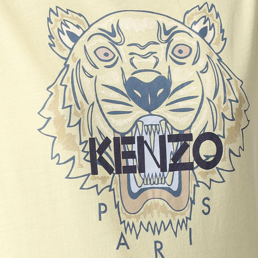 KENZO 高田贤三 经典大虎头 女士圆领短袖T恤 黄色 FC52 TS846 4YM 37 商品图2