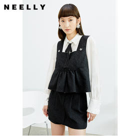 NEELLY纳俪商场同款春夏新款时尚套装吊带小衫高腰裙裤阔腿显瘦N22032Z01168