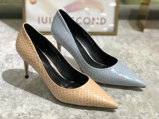 IUIU SECOND 春夏浅口高跟鞋蛇皮单鞋 商品图0