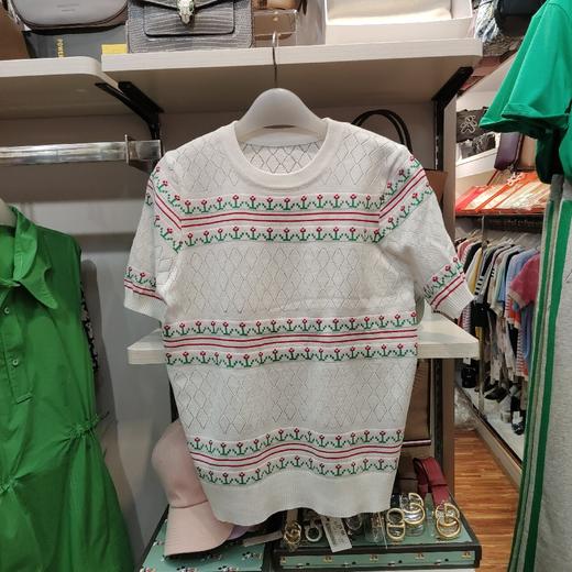 女樱桃针织圆领短袖 商品图0