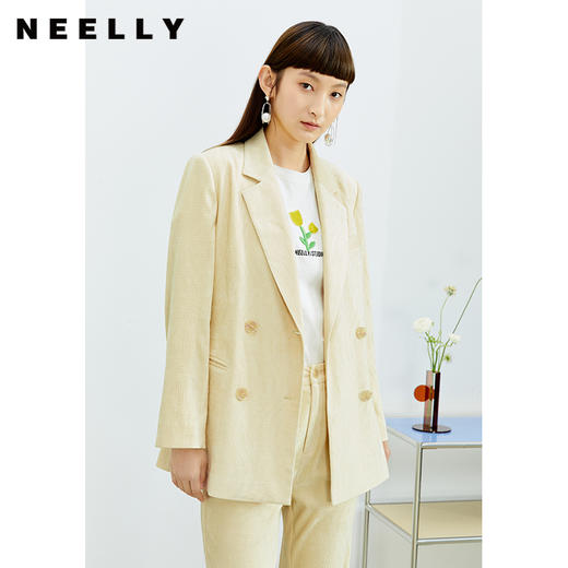 NEELLY纳俪商场同款西装外套女高级设计感2022春夏新款百搭上衣N22023C02004 商品图0