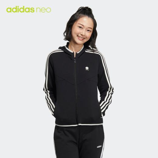 adidas阿迪达斯官网neo女装春季运动保暖加绒连帽夹克外套HM7420 商品图0